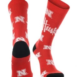 TCK Nebraska Cornhuskers Socks Crew Length Sock Mayhem