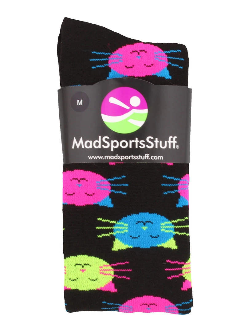 MadSportsStuff Cat Socks For Softball Soccer- Girls Or Boys- Athletic Over The Calf Socks For Sports Softball Socks 3 MadSportsStuff Cat Socks For Softball Soccer- Girls Or Boys- Athletic Over The Calf Socks For Sports Softball Socks