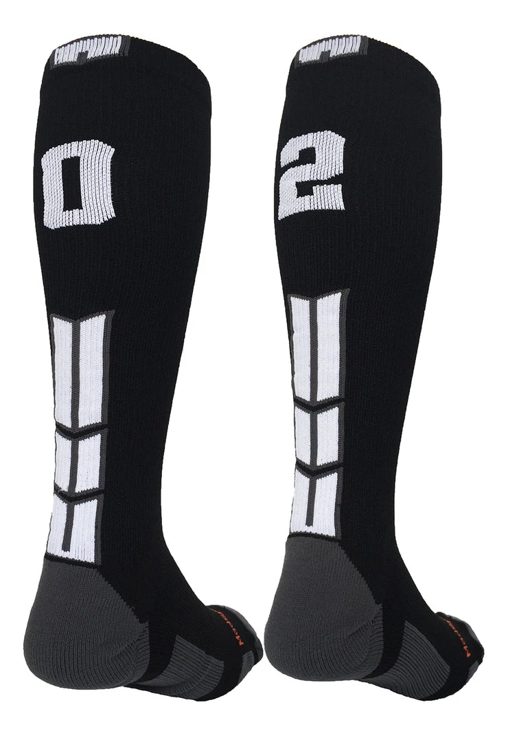MadSportsStuff Softball Socks Black Player ID Custom Number Over The Calf Socks For Softball Baseball Football Boys And Girls 77 MadSportsStuff Softball Socks Black Player ID Custom Number Over The Calf Socks For Softball Baseball Football Boys And Girls