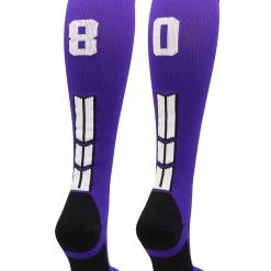 MadSportsStuff Purple Player ID Custom Number Over The Calf Socks For Softball Baseball Football Boys And Girls Softball Socks 155 MadSportsStuff Purple Player ID Custom Number Over The Calf Socks For Softball Baseball Football Boys And Girls Softball Socks