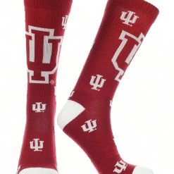 TCK Indiana Hoosiers Socks Crew Length Sock Mayhem All Schools