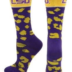 TCK LSU Tigers Socks Womens Savage Crew Socks