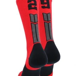 MadSportsStuff Red And Black Player ID Custom Number Crew Socks For Basketball Lacrosse Volleyball Boys And Girls 204 MadSportsStuff Red And Black Player ID Custom Number Crew Socks For Basketball Lacrosse Volleyball Boys And Girls