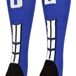 MadSportsStuff Baseball Socks Royal Player ID Custom Number Over The Calf Socks For Softball Baseball Football Boys And Girls