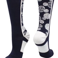 MadSportsStuff Crazy Volleyball Logo Crew Socks (multiple Colors) Volleyball Socks