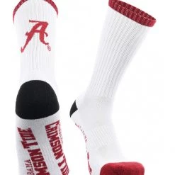 TCK Alabama Crimson Tide Socks Basic Crew White Socks All Schools