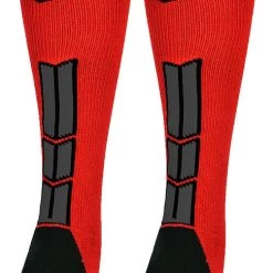 MadSportsStuff Red And Black Player ID Custom Number Over The Calf Socks For Softball Baseball Football Boys And Girls Baseball Socks 119 MadSportsStuff Red And Black Player ID Custom Number Over The Calf Socks For Softball Baseball Football Boys And Girls Baseball Socks