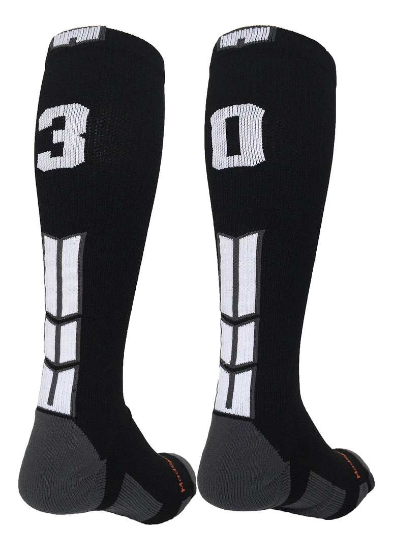 MadSportsStuff Softball Socks Black Player ID Custom Number Over The Calf Socks For Softball Baseball Football Boys And Girls 100 MadSportsStuff Softball Socks Black Player ID Custom Number Over The Calf Socks For Softball Baseball Football Boys And Girls