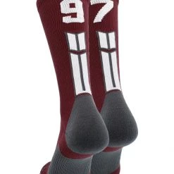 MadSportsStuff Maroon Player ID Custom Number Crew Socks For Basketball Lacrosse Volleyball Boys And Girls Volleyball Socks 136 MadSportsStuff Maroon Player ID Custom Number Crew Socks For Basketball Lacrosse Volleyball Boys And Girls Volleyball Socks