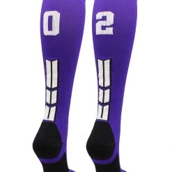 MadSportsStuff Purple Player ID Custom Number Over The Calf Socks For Softball Baseball Football Boys And Girls 182 MadSportsStuff Purple Player ID Custom Number Over The Calf Socks For Softball Baseball Football Boys And Girls
