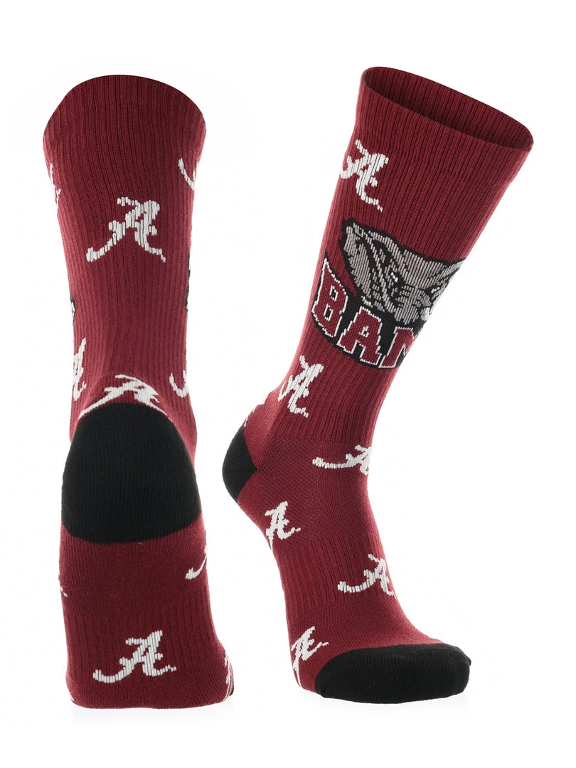 TCK All Schools Alabama Crimson Tide Socks Crew Length Sock Mayhem 1 TCK All Schools Alabama Crimson Tide Socks Crew Length Sock Mayhem