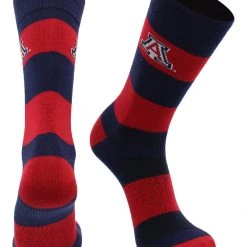 TCK All Schools Arizona Wildcats Socks Game Day Striped Crew Socks