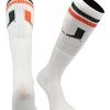 TCK Miami Hurricanes Socks Throwback Tube Socks