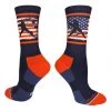 MadSportsStuff USA American Flag Baseball Player Athletic Crew Socks
