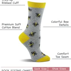 WHD Bee Socks For Women - Bee Lovers Gift - 2-Pack