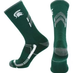 TCK All Schools Michigan State Spartans Socks Michigan State University Spartans Champion Crew Socks