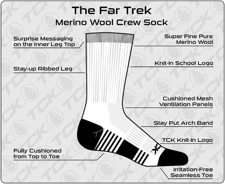 All Schools TCK Dartmouth College Socks Big Green - Pure Merino Wool - Far Trek 5 All Schools TCK Dartmouth College Socks Big Green - Pure Merino Wool - Far Trek