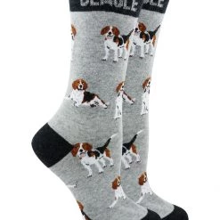 WHD Crazy Socks - Crew Beagle Socks For Women Gift For Dog Lovers