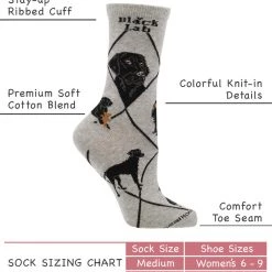 WHD Crazy Socks - Crew Black Lab Socks For Women Gift For Dog Lovers 8 WHD Crazy Socks - Crew Black Lab Socks For Women Gift For Dog Lovers