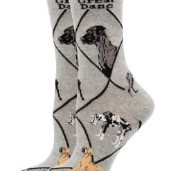 WHD Crazy Socks - Crew Great Dane Socks For Women Gift For Dog Lovers