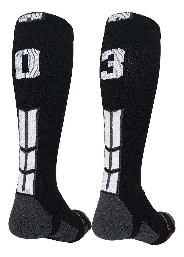 MadSportsStuff Softball Socks Black Player ID Custom Number Over The Calf Socks For Softball Baseball Football Boys And Girls 1 MadSportsStuff Softball Socks Black Player ID Custom Number Over The Calf Socks For Softball Baseball Football Boys And Girls