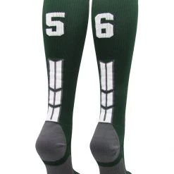 MadSportsStuff Dark Green Player ID Custom Number Over The Calf Socks For Softball Baseball Football Boys And Girls Softball Socks 129 MadSportsStuff Dark Green Player ID Custom Number Over The Calf Socks For Softball Baseball Football Boys And Girls Softball Socks