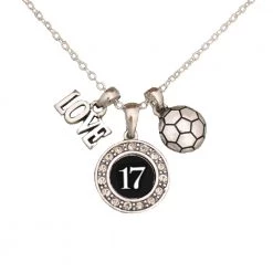 MadSportsStuff Girls Soccer Necklace With Jersey Number (Available In 39 Numbers)