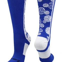 MadSportsStuff Crazy Volleyball Logo Crew Socks (multiple Colors) Volleyball Socks
