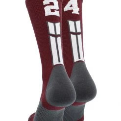 MadSportsStuff Maroon Player ID Custom Number Crew Socks For Basketball Lacrosse Volleyball Boys And Girls Volleyball Socks 184 MadSportsStuff Maroon Player ID Custom Number Crew Socks For Basketball Lacrosse Volleyball Boys And Girls Volleyball Socks