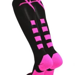 TCK Baseline Breast Cancer Awareness Over The Calf Socks Baseball Socks