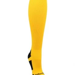 MadSportsStuff Gold Player ID Custom Number Over The Calf Socks For Softball Baseball Football Boys And Girls Softball Socks