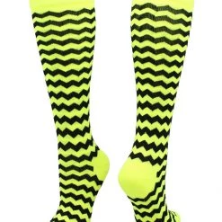 TCK Softball Socks Krazisox Chevron Striped Over The Calf Socks