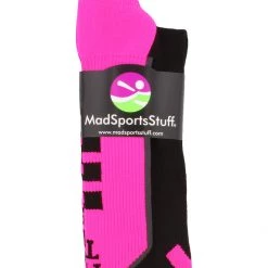 MadSportsStuff Pink Ribbon Breast Cancer Awareness Support Athletic Over The Calf Socks