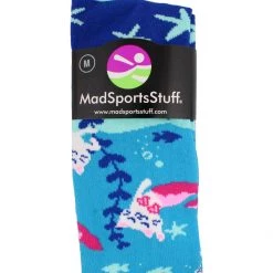 MadSportsStuff Half Cat Half Mermaid - Purrmaid Athletic Over The Calf Socks Softball Socks