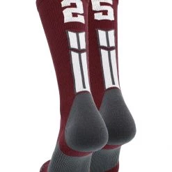 MadSportsStuff Maroon Player ID Custom Number Crew Socks For Basketball Lacrosse Volleyball Boys And Girls Volleyball Socks 185 MadSportsStuff Maroon Player ID Custom Number Crew Socks For Basketball Lacrosse Volleyball Boys And Girls Volleyball Socks