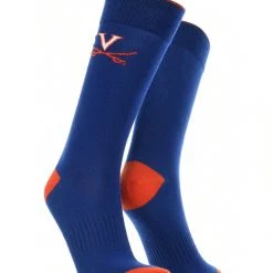TCK Virginia Cavaliers Dress Socks Dean's List Crew Length Socks 7 TCK Virginia Cavaliers Dress Socks Dean's List Crew Length Socks