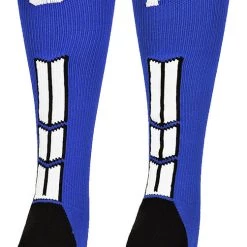 MadSportsStuff Royal Player ID Custom Number Over The Calf Socks For Softball Baseball Football Boys And Girls