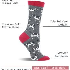 WHD Cow Socks For Women - Cow Lovers Gift - 2-Pack