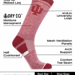 TCK Indiana Hoosiers Socks Victory Parade Crew Length