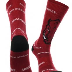 TCK Arkansas Razorbacks Socks Crew Length Sock Mayhem All Schools 7 TCK Arkansas Razorbacks Socks Crew Length Sock Mayhem All Schools