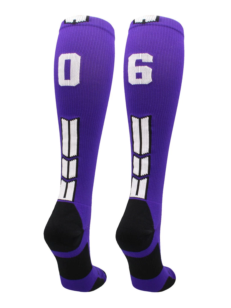 MadSportsStuff Purple Player ID Custom Number Over The Calf Socks For Softball Baseball Football Boys And Girls 73 MadSportsStuff Purple Player ID Custom Number Over The Calf Socks For Softball Baseball Football Boys And Girls