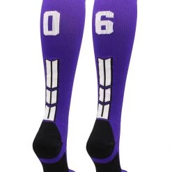 MadSportsStuff Purple Player ID Custom Number Over The Calf Socks For Softball Baseball Football Boys And Girls Softball Socks 178 MadSportsStuff Purple Player ID Custom Number Over The Calf Socks For Softball Baseball Football Boys And Girls Softball Socks