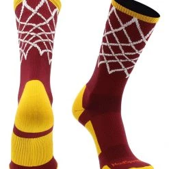 MadSportsStuff Elite Basketball Socks With Net Crew Length - Made In The USA
