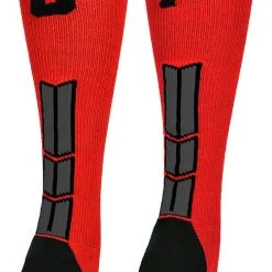MadSportsStuff Red And Black Player ID Custom Number Over The Calf Socks For Softball Baseball Football Boys And Girls Baseball Socks 148 MadSportsStuff Red And Black Player ID Custom Number Over The Calf Socks For Softball Baseball Football Boys And Girls Baseball Socks