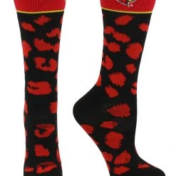 TCK All Schools Louisville Cardinals Socks Womens Savage Crew Socks