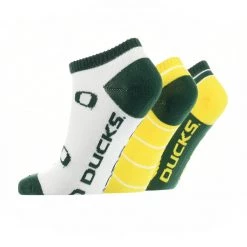 TCK Oregon Ducks No Show Socks Full Field 3 Pack