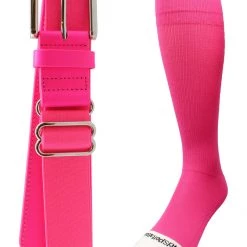 MadSportsStuff Softball Or Baseball Socks And Belt Combo - Youth And Adult Sizes Pro Line