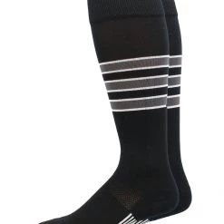 MadSportsStuff Dugout 3 Stripe Baseball Socks Over The Calf Length (Multiple Colors)