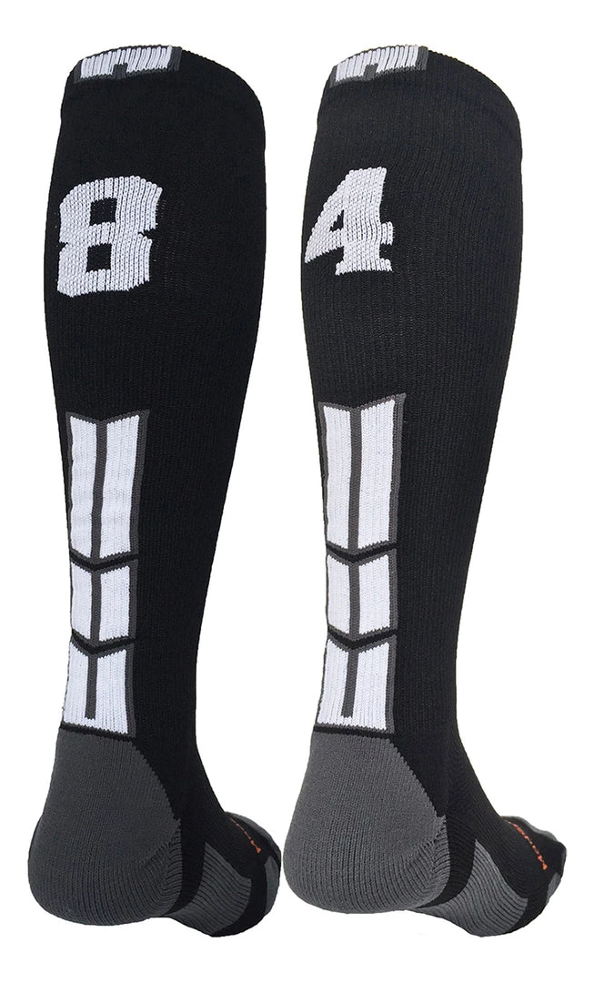MadSportsStuff Softball Socks Black Player ID Custom Number Over The Calf Socks For Softball Baseball Football Boys And Girls 46 MadSportsStuff Softball Socks Black Player ID Custom Number Over The Calf Socks For Softball Baseball Football Boys And Girls