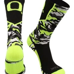 TCK All Schools Oregon Ducks Socks Woodland Camo Crew 11 TCK All Schools Oregon Ducks Socks Woodland Camo Crew